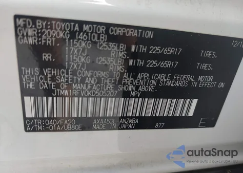 2019 Toyota Rav4 Xle from USA, damaged, VIN JTMW1RFV0KD505207